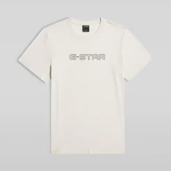 G-STAR Herren Slim T-Shirt Whitebait