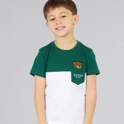 Guess Junge T Shirt Throwback Green