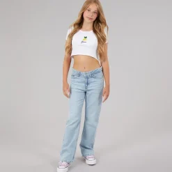 Guess Mädchen Crop T-Shirt Pure White