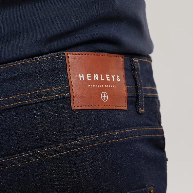 Henleys Herren Flex Denim Shorts Raw