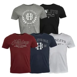 Henleys Herren Henley Varick Fünf-Pack T-Shirts Mehrfarbig