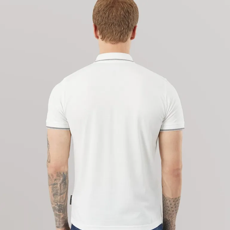 Henleys Herren Moorehen Poloshirt Weiß