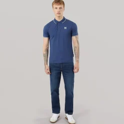 Henleys Herren Moorehen Poloshirt Navy