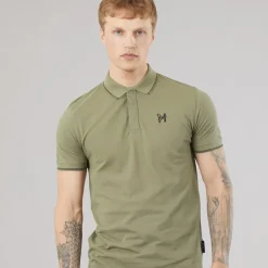 Henleys Herren Moorehen Poloshirt Khaki