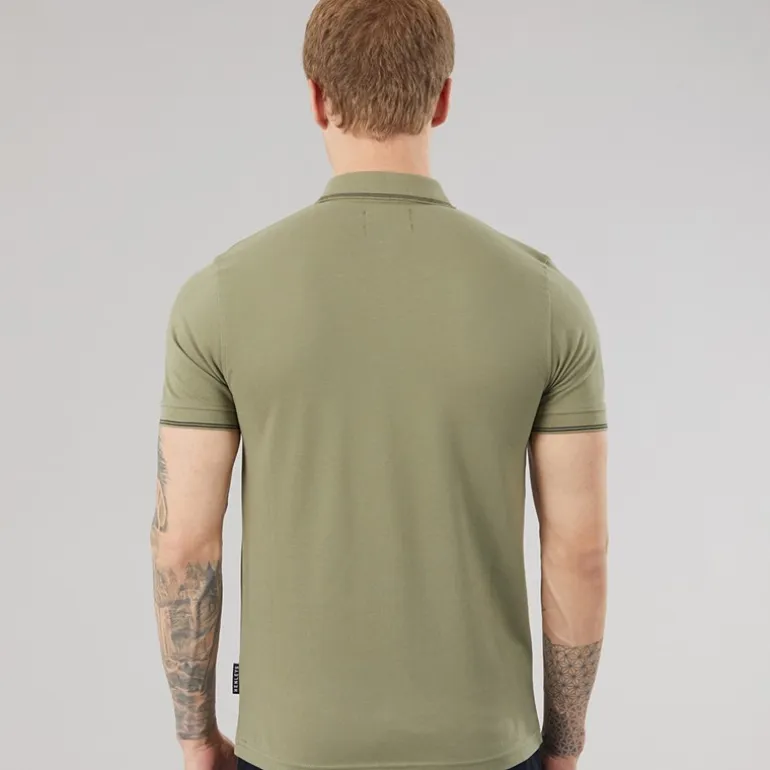 Henleys Herren Moorehen Poloshirt Khaki