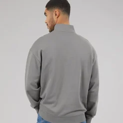 HUGO Herren Durty244 Half Zip Sweatshirt Dark Grey
