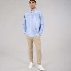 HUGO Herren Ebill Langarmshirt Open Blue