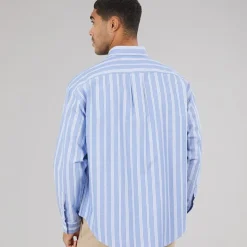 HUGO Herren Ebill Langarmshirt Open Blue
