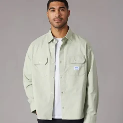 HUGO Herren Ekynone Langarm Shirt Open Green