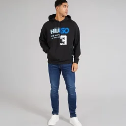 HUGO Herren Nesidi Sweatshirt Schwarz