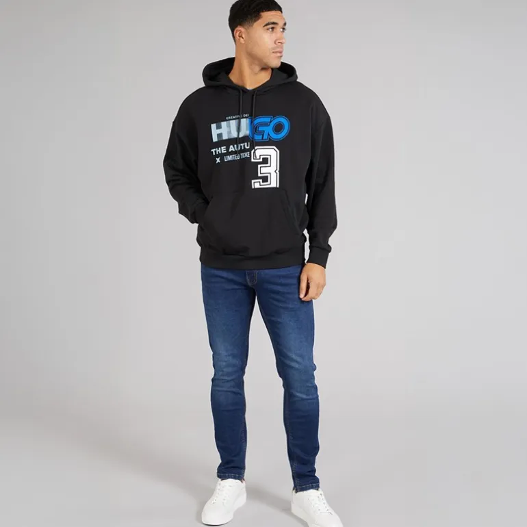 HUGO Herren Nesidi Sweatshirt Schwarz