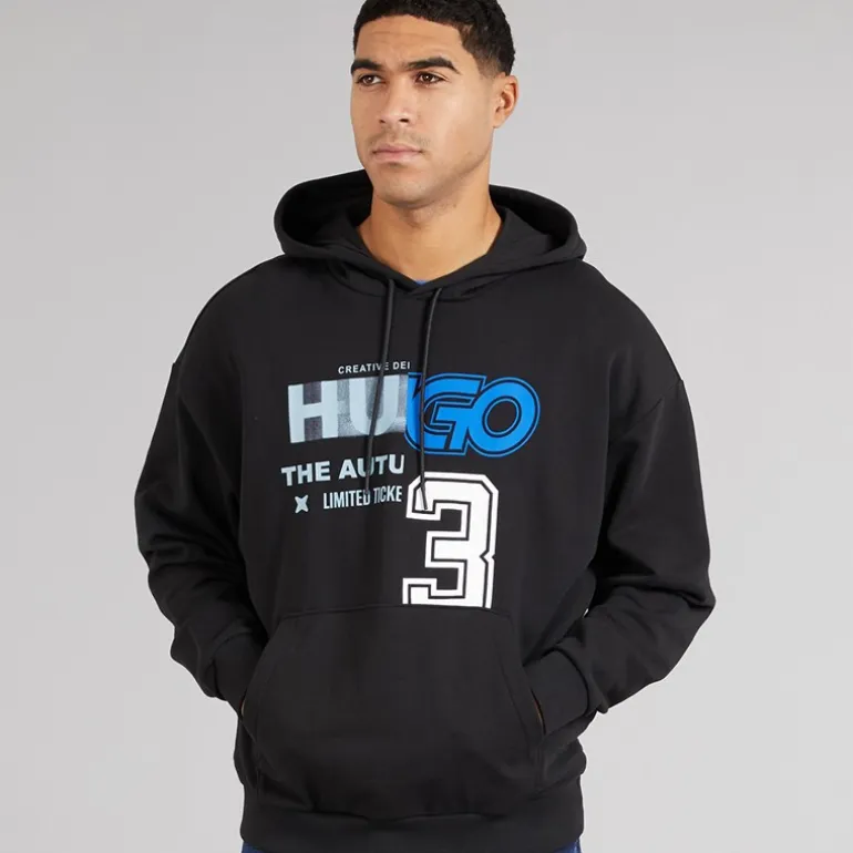 HUGO Herren Nesidi Sweatshirt Schwarz