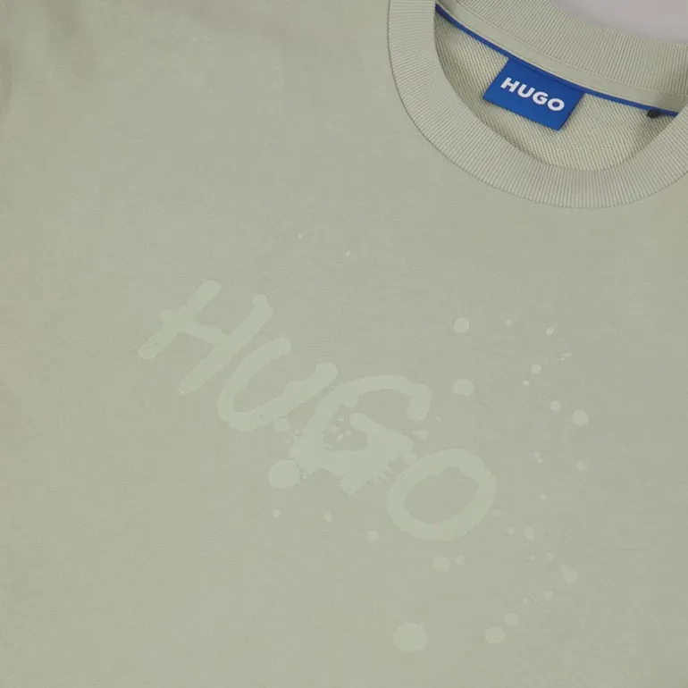 HUGO Herren Nierofix Sweatshirt Open Green