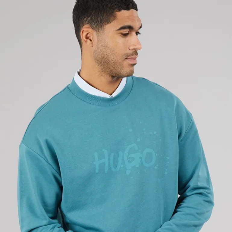 HUGO Herren Nierofix Sweatshirt Turquoise/Aqua