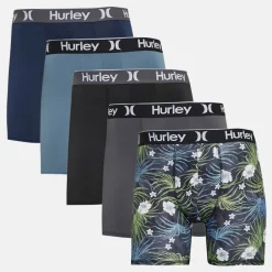 Hurley Herren Regrind Fünferpack Boxershorts Schwarz / Blau