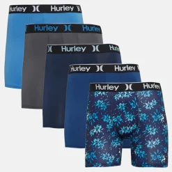 Hurley Herren Regrind Fünferpack Boxershorts Helles Blau