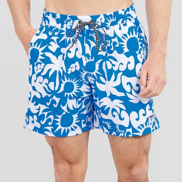 Hurley Herren Sunny Seaside Volley Badehosen Blau