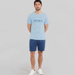 Hurley Herren Wave Grafik T Shirt Baby Blue