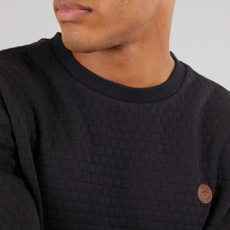 Indicode Herren Dash Sweatshirt Schwarz