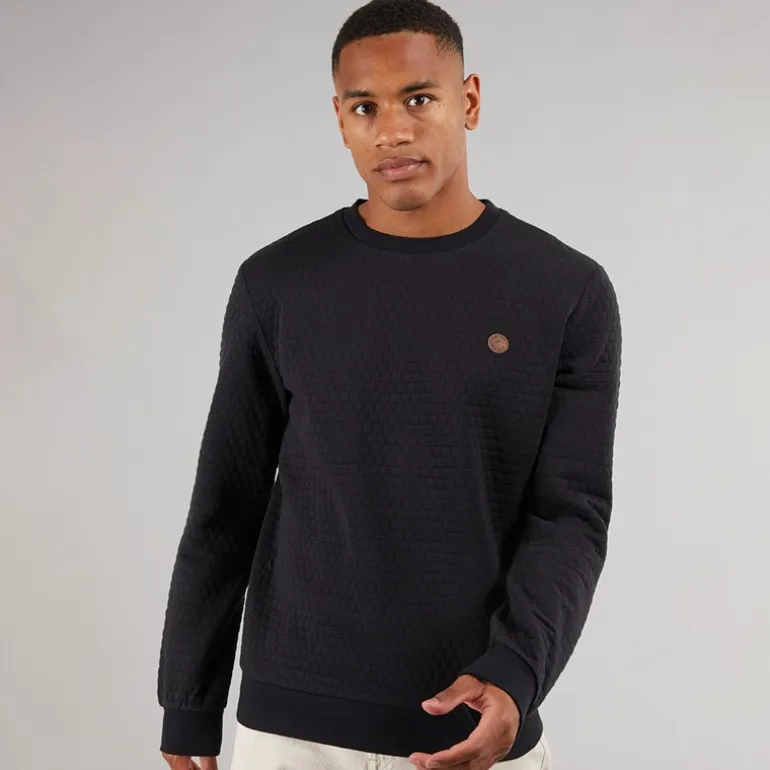Indicode Herren Dash Sweatshirt Schwarz