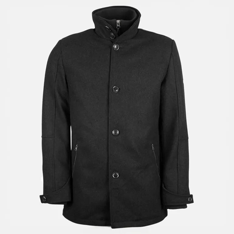 Indicode Herren Inbrittany Mantel Schwarz