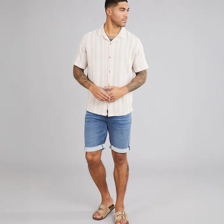Indicode Herren Indelmare Denim Shorts Deep Dusk