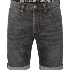 Indicode Herren Indelmare Shorts aus Denim Schwarz