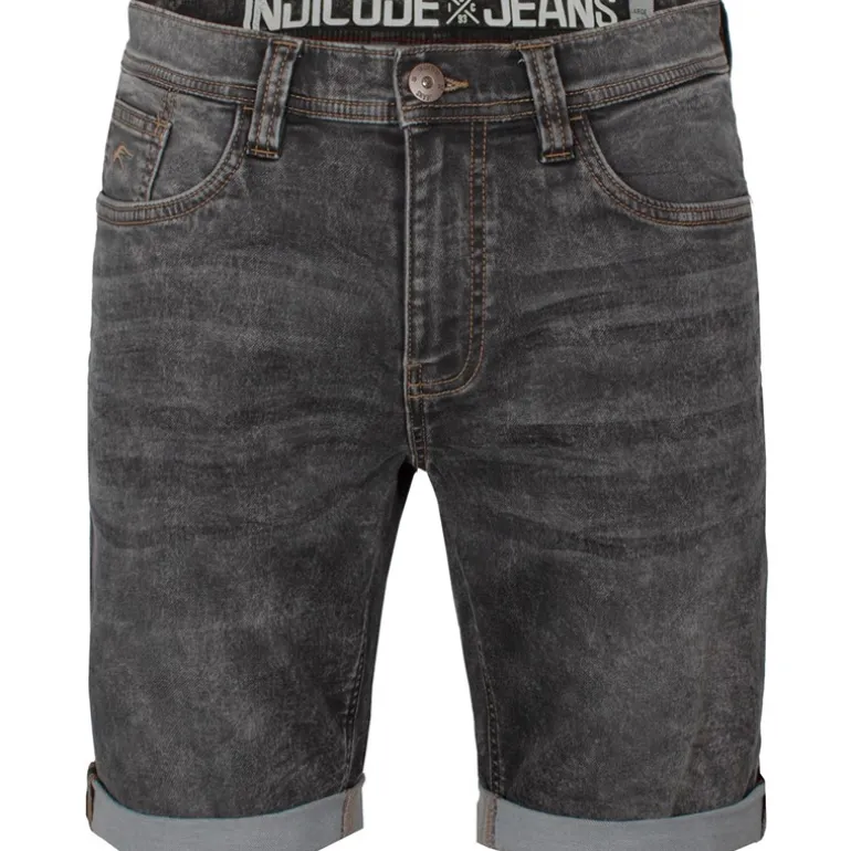 Indicode Herren Indelmare Shorts aus Denim Schwarz