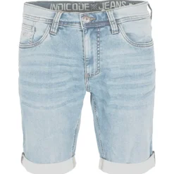 Indicode Herren Indelmare Shorts aus Denim Blau