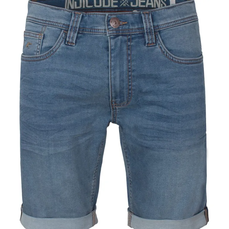 Indicode Herren Indelmare Shorts aus Denim Blau