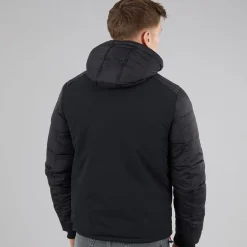 Indicode Herren Inechermann Kapuzen Bomberjacke Schwarz