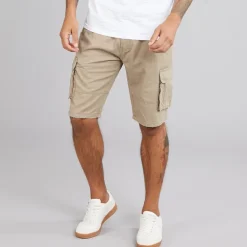 Indicode Herren Inmonroe Cargo Shorts Greige