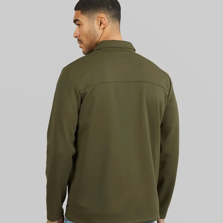 Indicode Herren Nello Reißverschluss Hemd Army