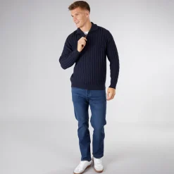 Indicode Herren Rufus Pullover Dunkel Marine