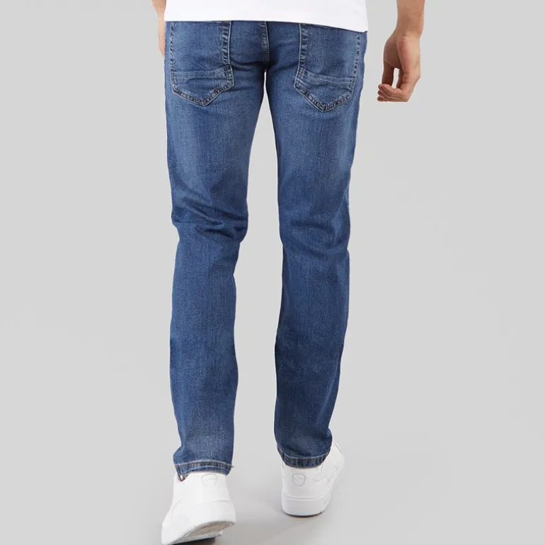 Indicode Herren Tony Regular Fit Jeans Medium Indigo