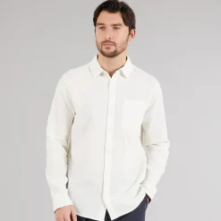 Indicode Herren Trypto Langarm Shirt Off White