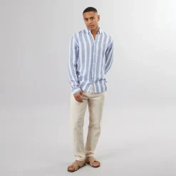 Indicode Langarmhemd Herren Indonuld Copen Blau