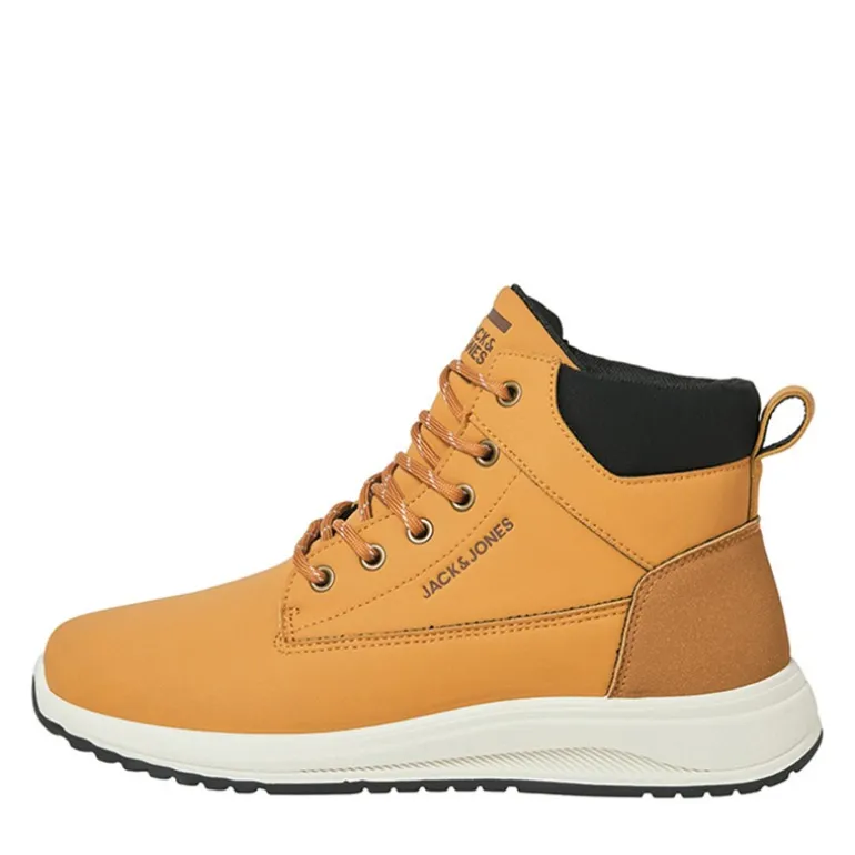 JACK & JONES Herren Alaska PU Nubuk Stiefel Honig