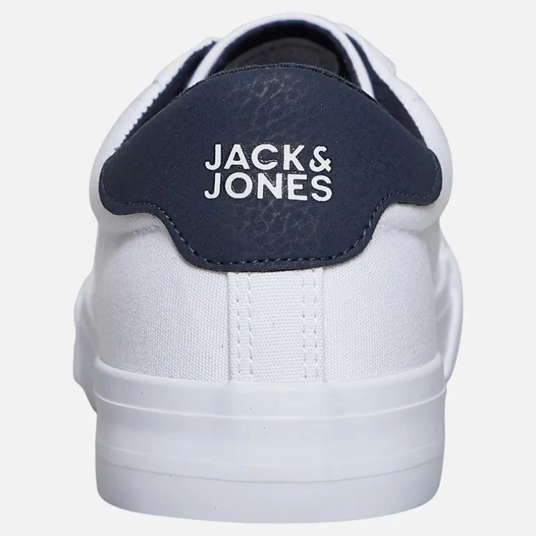 JACK & JONES Herren Basic Leinwand Turnschuhe Weiß