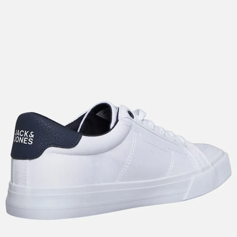 JACK & JONES Herren Basic Leinwand Turnschuhe Weiß