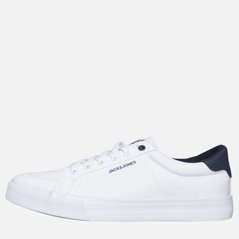 JACK & JONES Herren Basic Leinwand Turnschuhe Weiß