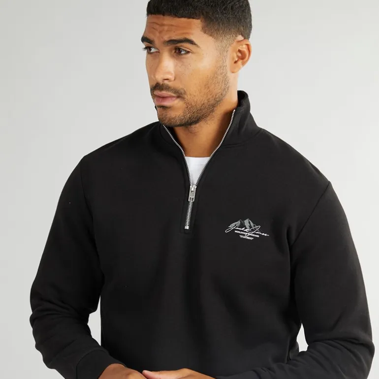 JACK & JONES Herren Berg Open Saum 1 / 4 Trainingsanzug Schwarz