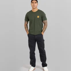 JACK & JONES Herren Brandy Fünferpack T Shirts Schwarz/Weiß/Duffle Bag/Navy Blazer/Glazier Grey
