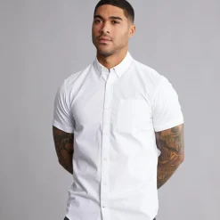 JACK & JONES Herren Classic Oxford Hemd mit kurzem Arm Weiß
