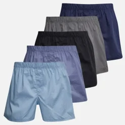 JACK & JONES Herren Jacmilano Fünferpack Boxershorts Chambray Blue Troposphere/City Skyline/Naval/Schwarz
