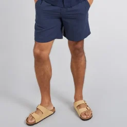 JACK & JONES Herren Jaiden Leinenmischung Shorts Marineblau Blazer