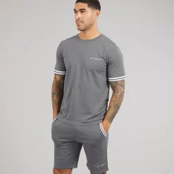 JACK & JONES Herren Jaxon T Shirt Und Shorts Set Castlerock