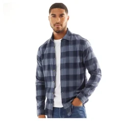 JACK & JONES Herren Joshua Herbst Buffalo Langarm Karohemd Vintage Indigo