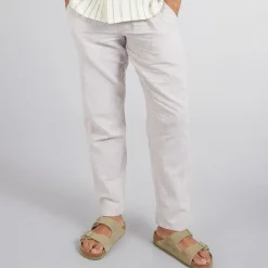 JACK & JONES Herren Kane Paros Leinenmischung Hose Steingut
