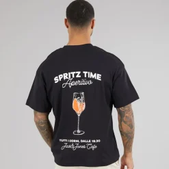 JACK & JONES Herren Küsten Tage T-Shirt Schwarz
